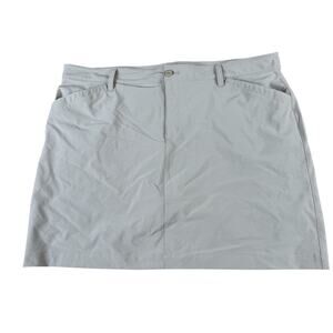 Eddie Bauer Women Skort Size 18 Tan Khaki Preppy Outdoor Hiking Camping Vacation